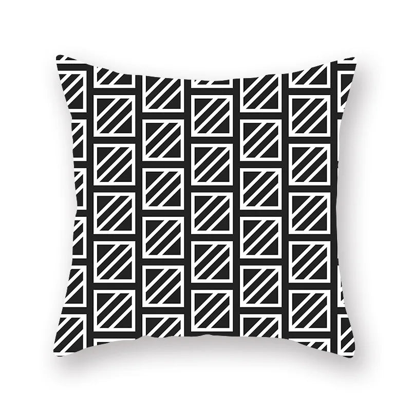 DecorBites™ Geometric Star Stripe Print Pillowcase - Wholesale, 45x45cm