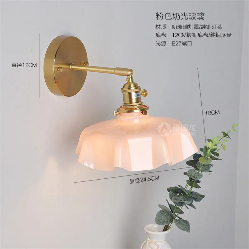 DecorBites™ LED Glass Wall Lamp Modern Nordic Design for Bedroom Living Room
