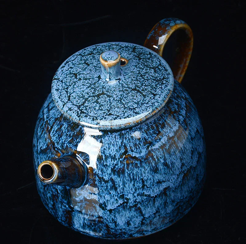 DecorBites™ Ceramic Kung Fu Tea Pot - Traditional Chinese Teaware, 300ML Great for Tea Brewing