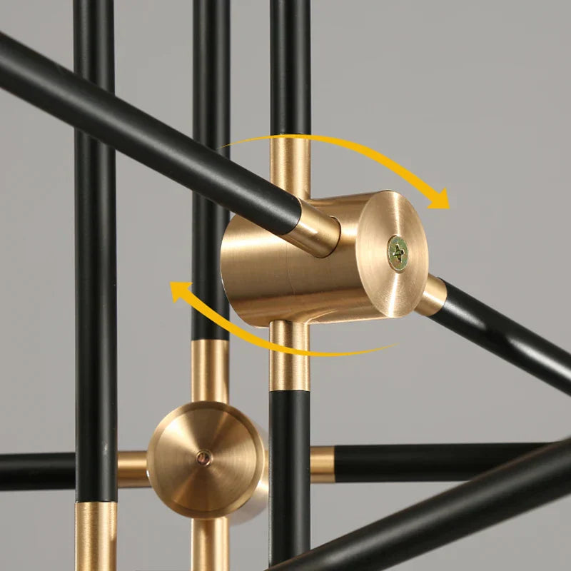 DecorBites™ Geometric Glass Ball Chandelier: Post-modern LED Pendant Lights for Stylish Decor