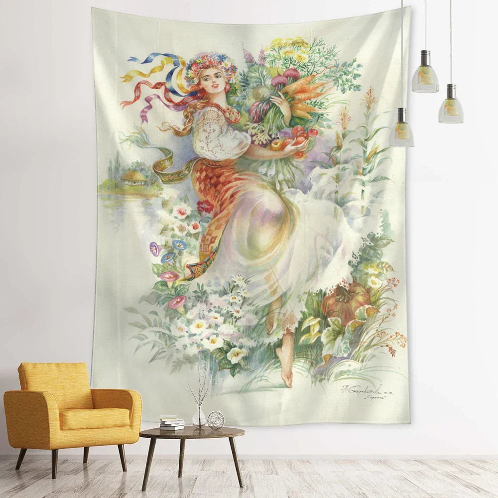 DecorBites™ Forest Tapestry - 3D Printed Polyester Wall Hanging for Bohemian Home Decor