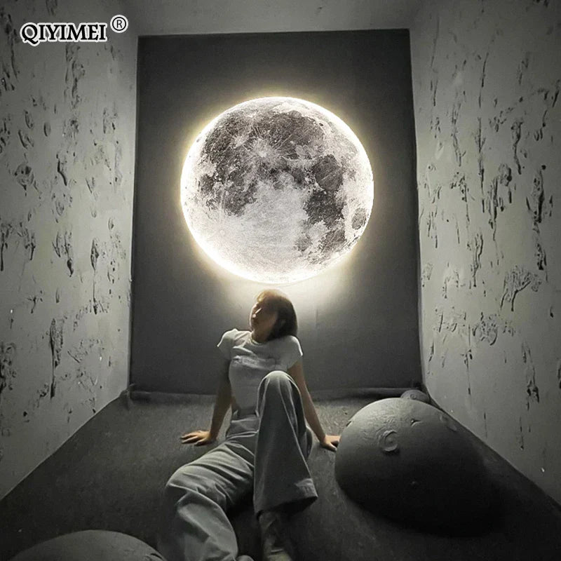 DecorBites™ LED Moon Wall Lamp: Minimalist Indoor Lighting for Bedroom and Living Room Decor