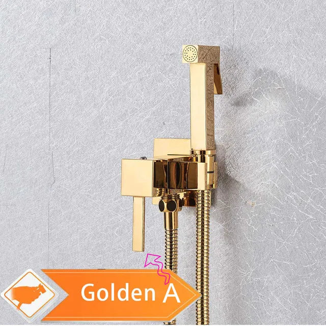 DecorBites™ Black Bidet Faucet Wall Mount Shower Tap Toilet Sprayer Mixer