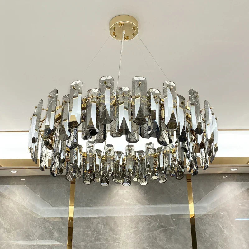 DecorBites™ Crystal LED Chandelier for Elegant Living Room, Dining, Bedroom, Kitchen