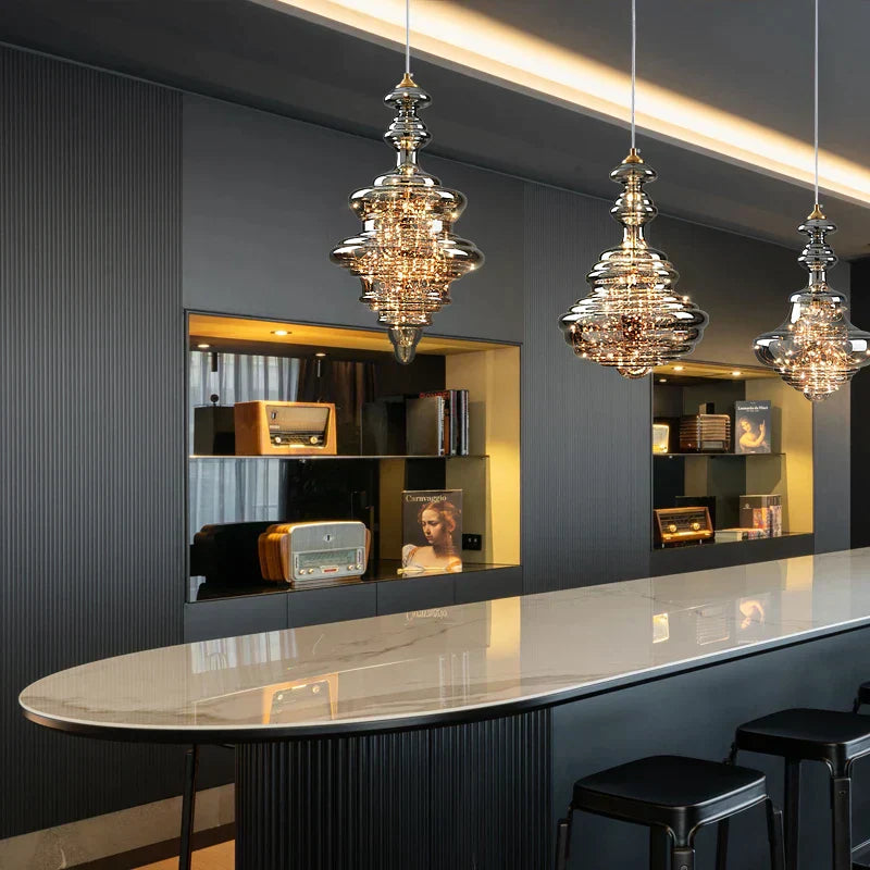 DecorBites™ Crystal Chandelier: Nordic Luxury Pendant Lighting for Dining Room, Bedroom, and Bar