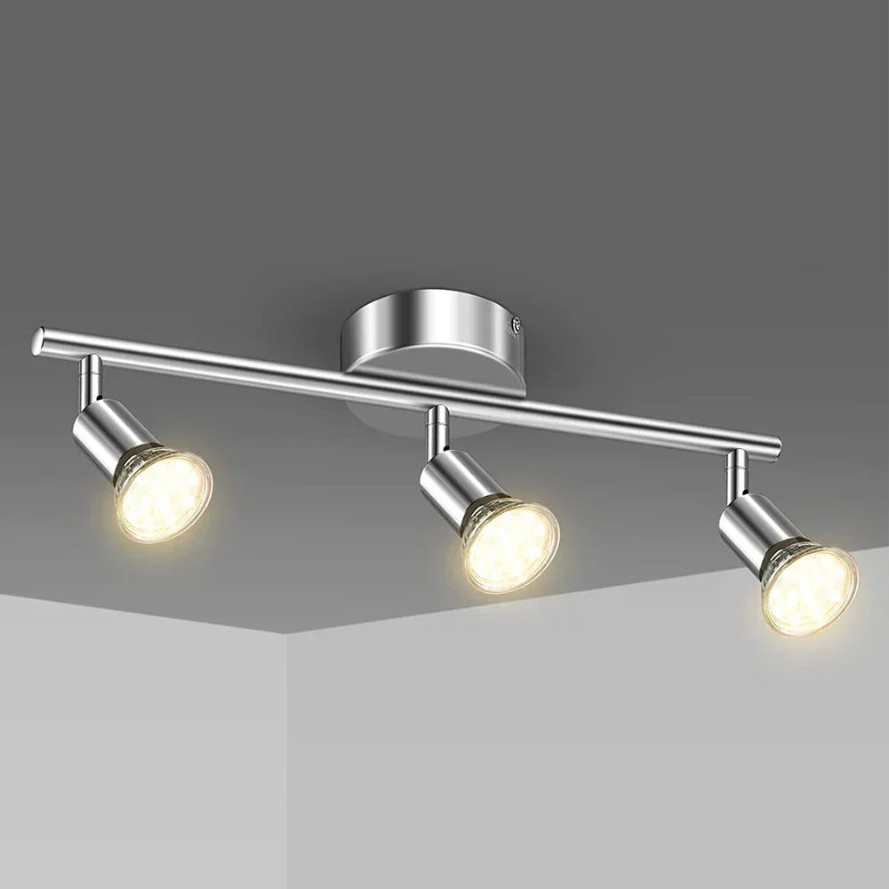 DecorBites™ 6 Head LED Ceiling Light GU10 Adjustable Angle Spot Lamp for Living Room Bedroom