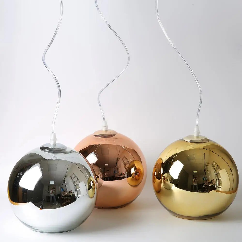 DecorBites™ Glass Bubble Ball LED Pendant Lights for Living Room, Kitchen, and Dining Room