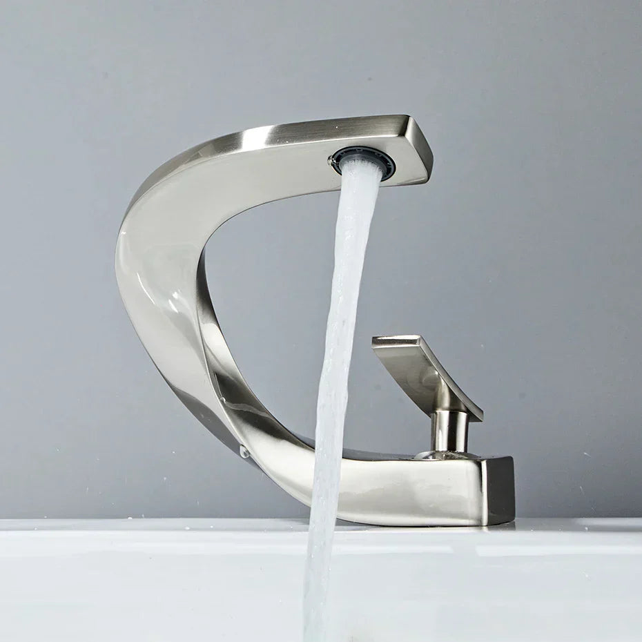 DecorBites™ Basin Faucet Modern Brass Mixer Tap for Elegant Bathroom, Single Handle