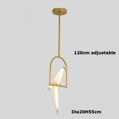 DecorBites™ Love Bird Chandelier Lighting - White Gold Designer Lustre for Dining Room