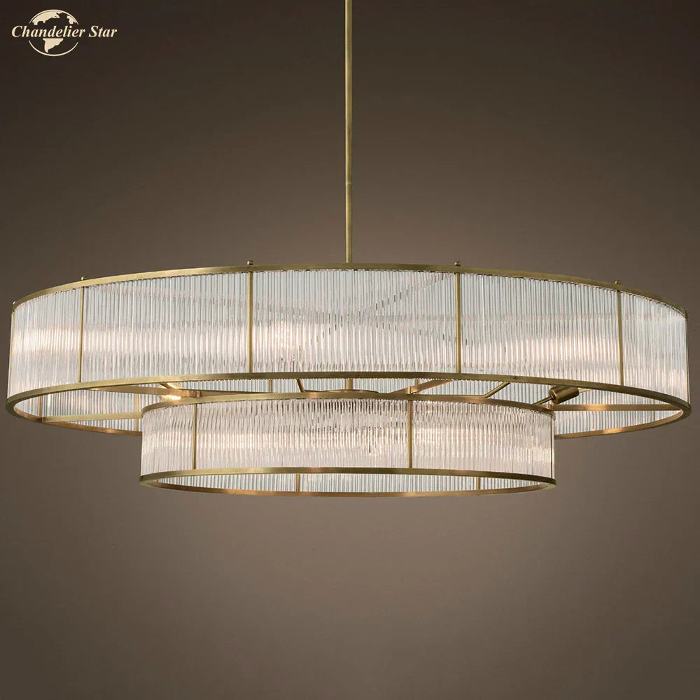 DecorBites™ Glass Chandeliers: Elegant LED Pendant Hanging Lights for Home, Hotel, and Restaurant