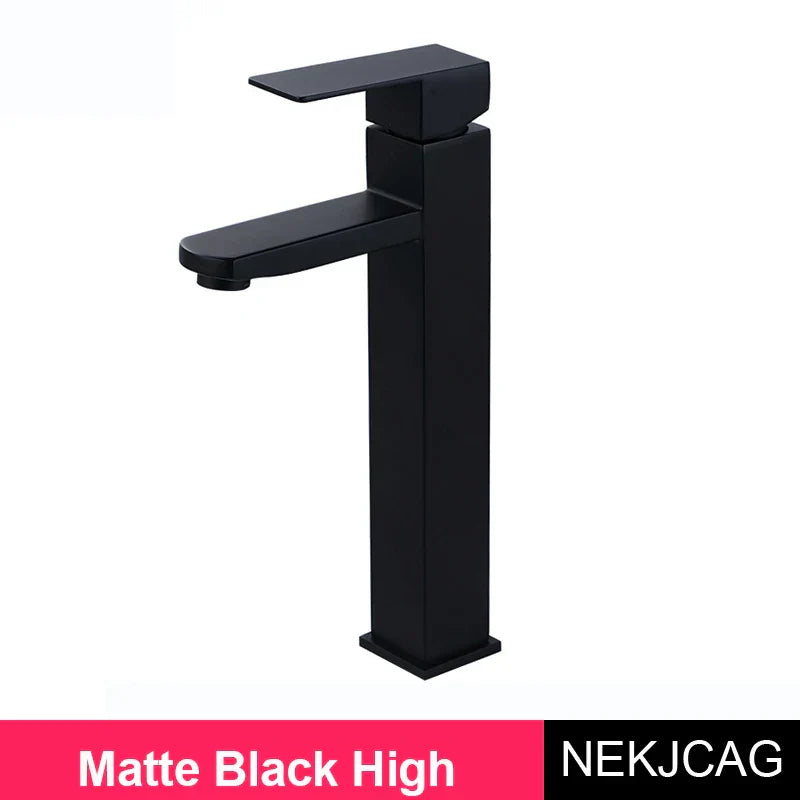 DecorBites™ Brushed Gold Bathroom Basin Faucet Single Lever Vessel Sink Mixer Tap