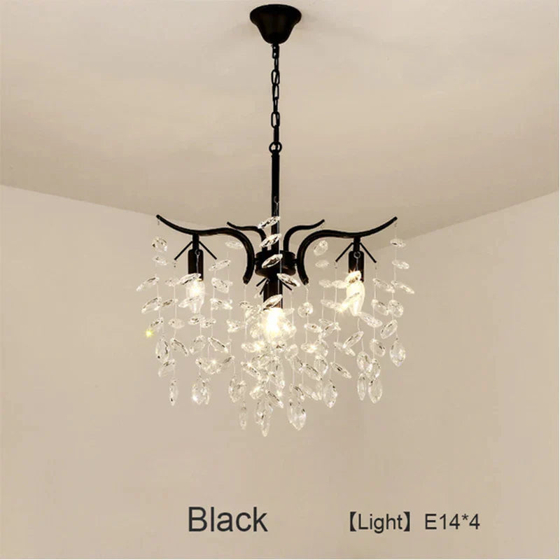 DecorBites™ Crystal LED Chandelier: Luxury Indoor Lighting for Home, Kitchen, Living Room