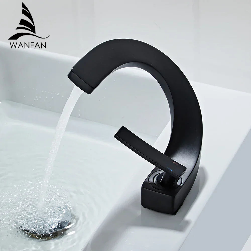 DecorBites™ Basin Faucet Modern Brass Mixer Tap for Elegant Bathroom, Single Handle