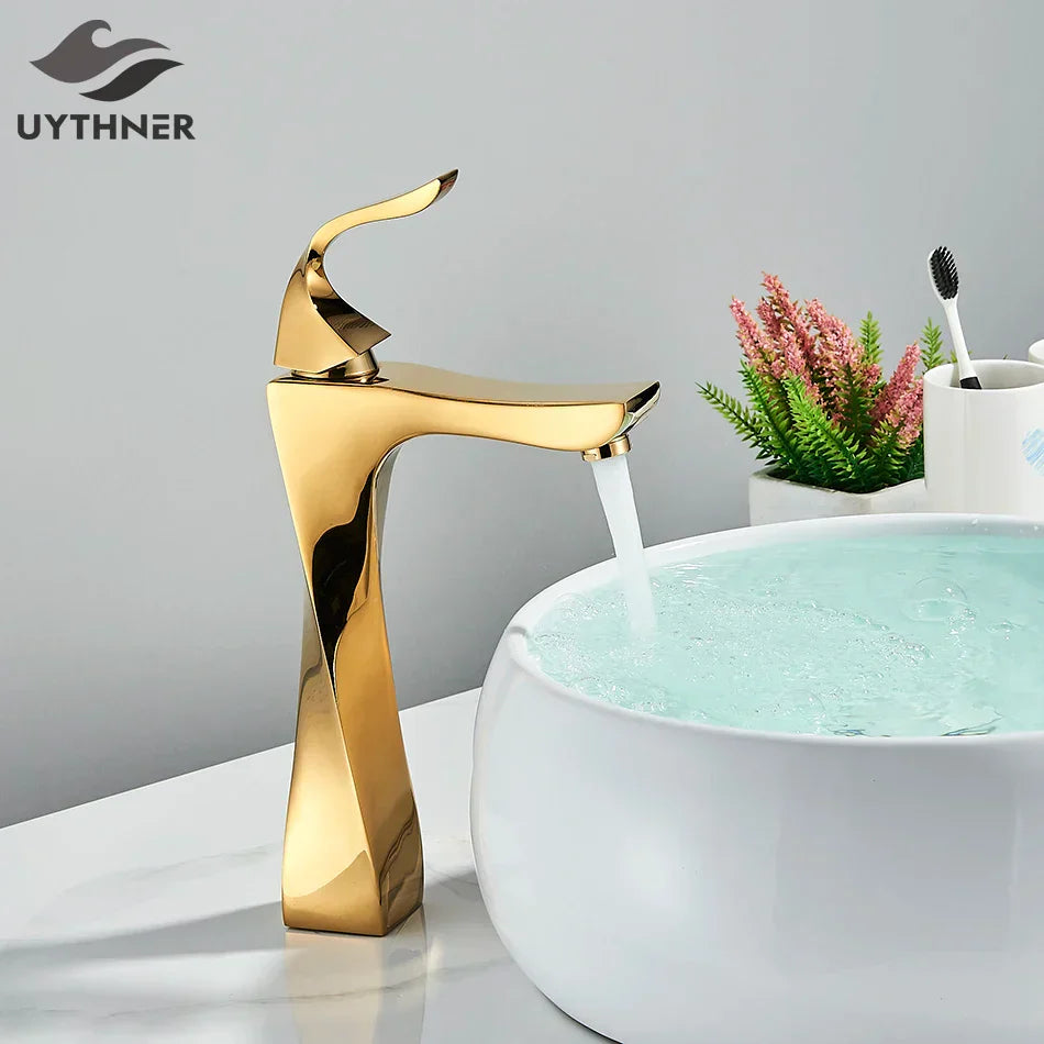 DecorBites™ Black Bronze Bathroom Basin Faucet, Single Lever Lavatory Sink Mixer Tap