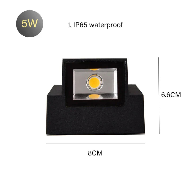 DecorBites™ 12W Outdoor/Indoor Motion Sensor LED Wall Lamp Waterproof Aluminum Sconce Light