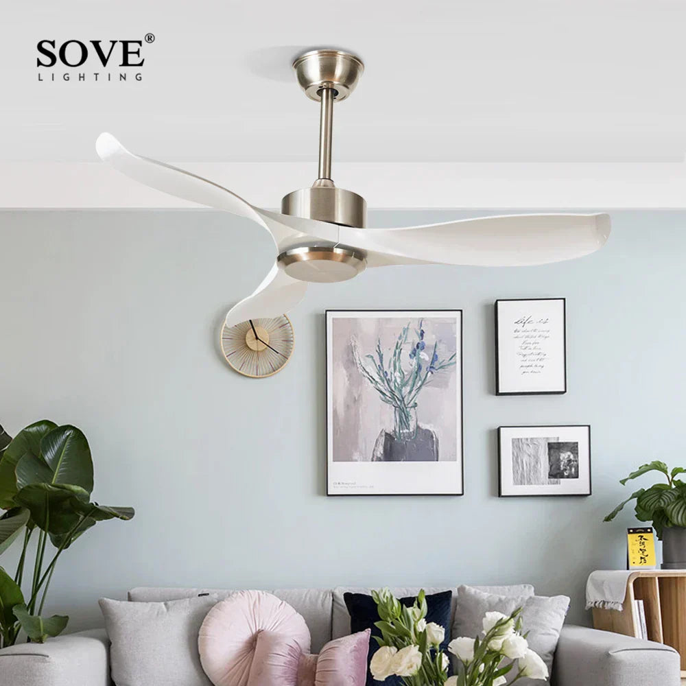 DecorBites™ 52" DC Remote Control Plastic Blade Ceiling Fan (No Lights)