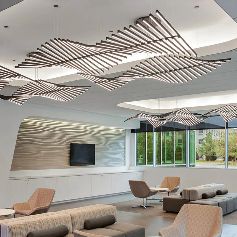 DecorBites™ LED Chandelier: Modern Art Pendant Light for Living/Dining Room, Office, Bar