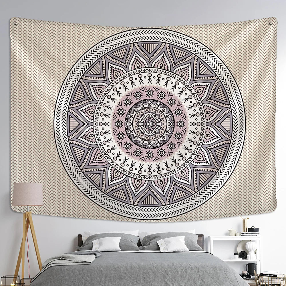 DecorBites™ Indian Mandala Tapestry Wall Hanging Beach Shawl Mat Blanket Bohe Tapestries
