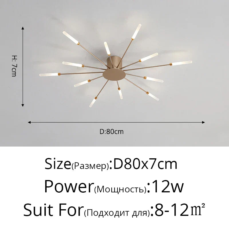 DecorBites™ LED Acrylic Ceiling Light Fixture for Bedroom Hall Living Room Kids, Modern Luster
