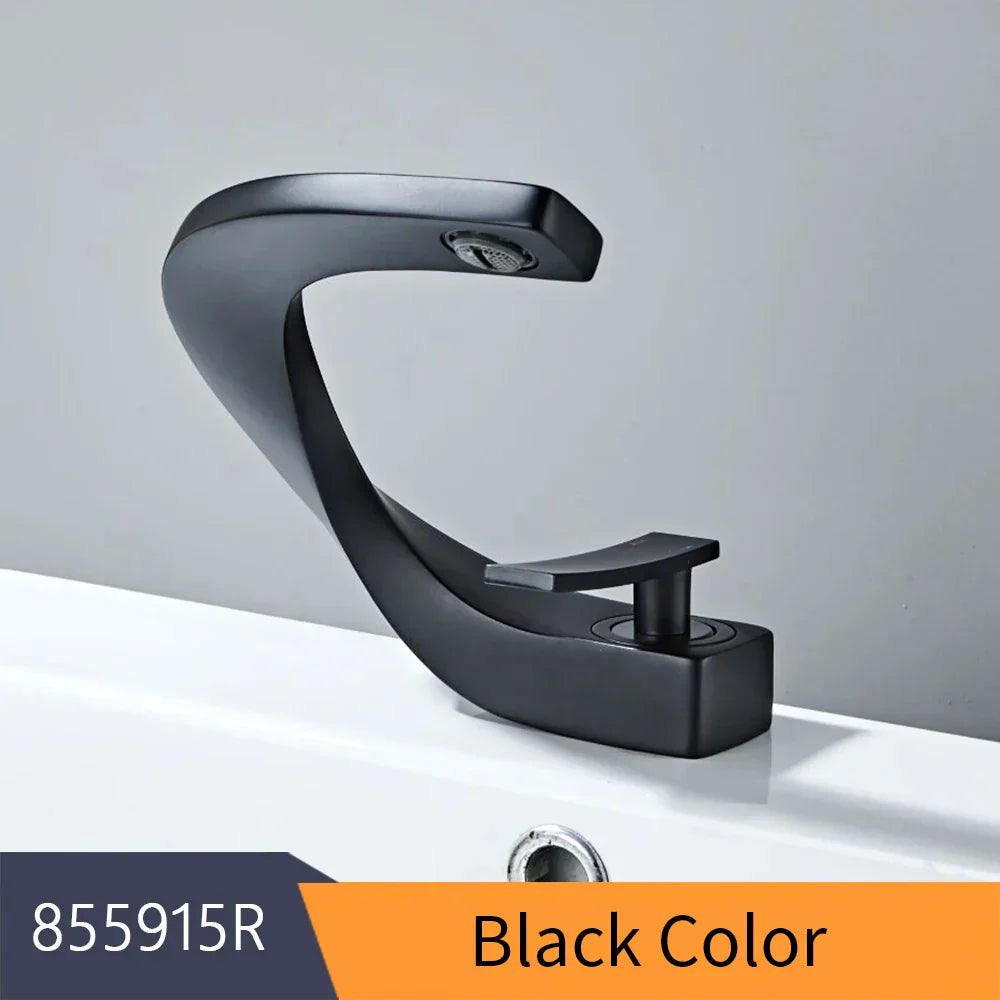 DecorBites™ Basin Faucet Modern Brass Mixer Tap for Elegant Bathroom, Single Handle