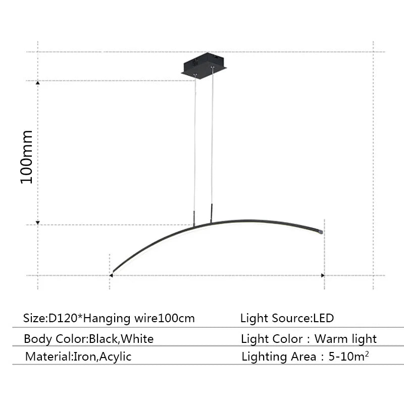 DecorBites™ LED Pendant Lamp: Modern Office Kitchen Chandelier, Nordic Style Ceiling Light, AC110V 220V