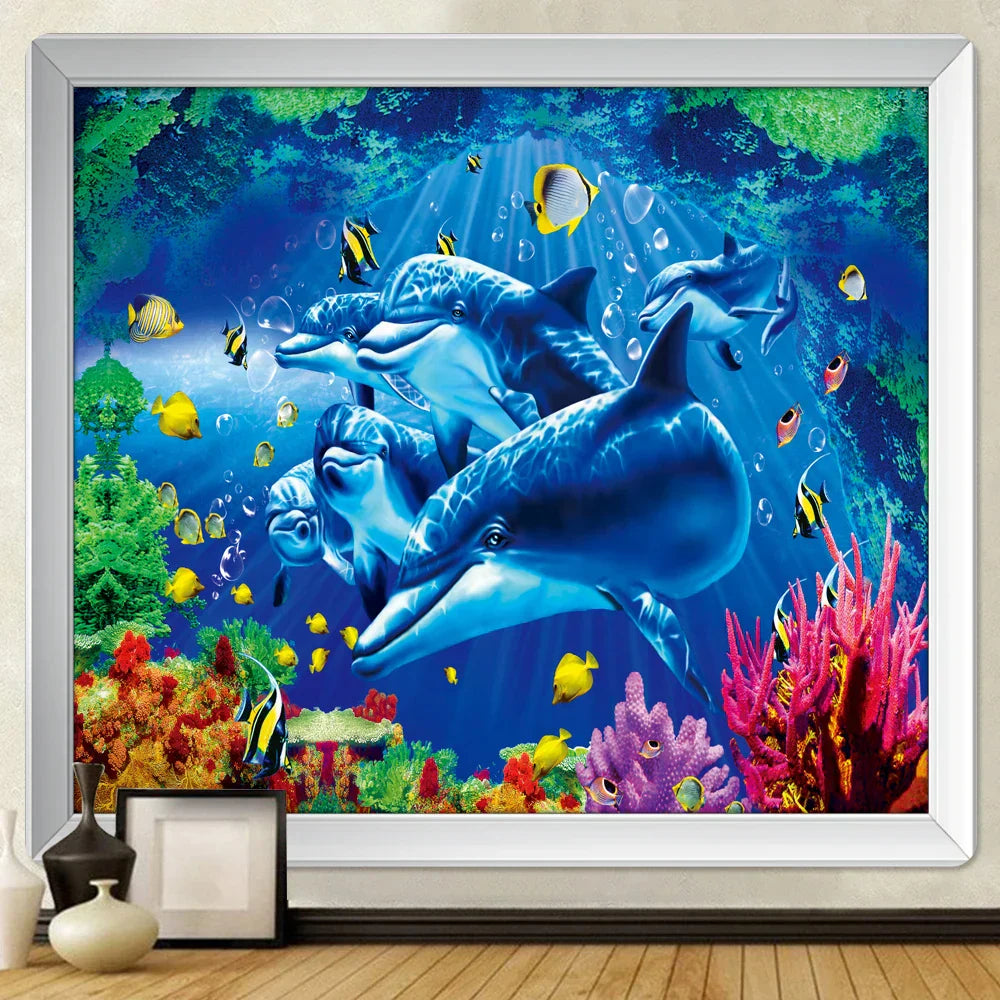 DecorBites™ 3D Underwater World Mandala Yoga Mat Home Decoration Tapestry Hippie Sofa Blanket