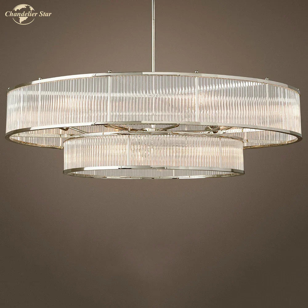 DecorBites™ Glass Chandeliers: Elegant LED Pendant Hanging Lights for Home, Hotel, and Restaurant