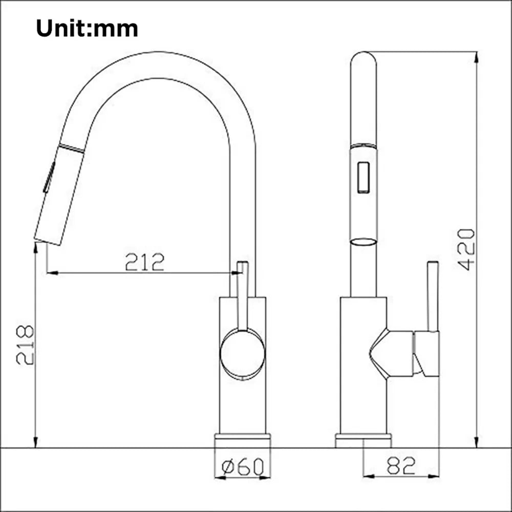 DecorBites™ Brushed Gold Smart Touch Kitchen Faucet Dual Outlet Water Modes