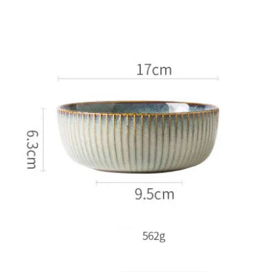 DecorBites™ Ceramic Dessert Plate - Round Solid Pattern - Household Tableware