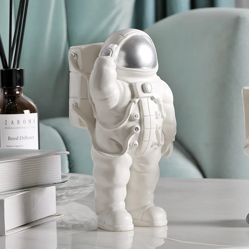 DecorBites™ Astronaut Phone Holder Figurine Home Decor Space Man Sculpture Cosmonaut Statue