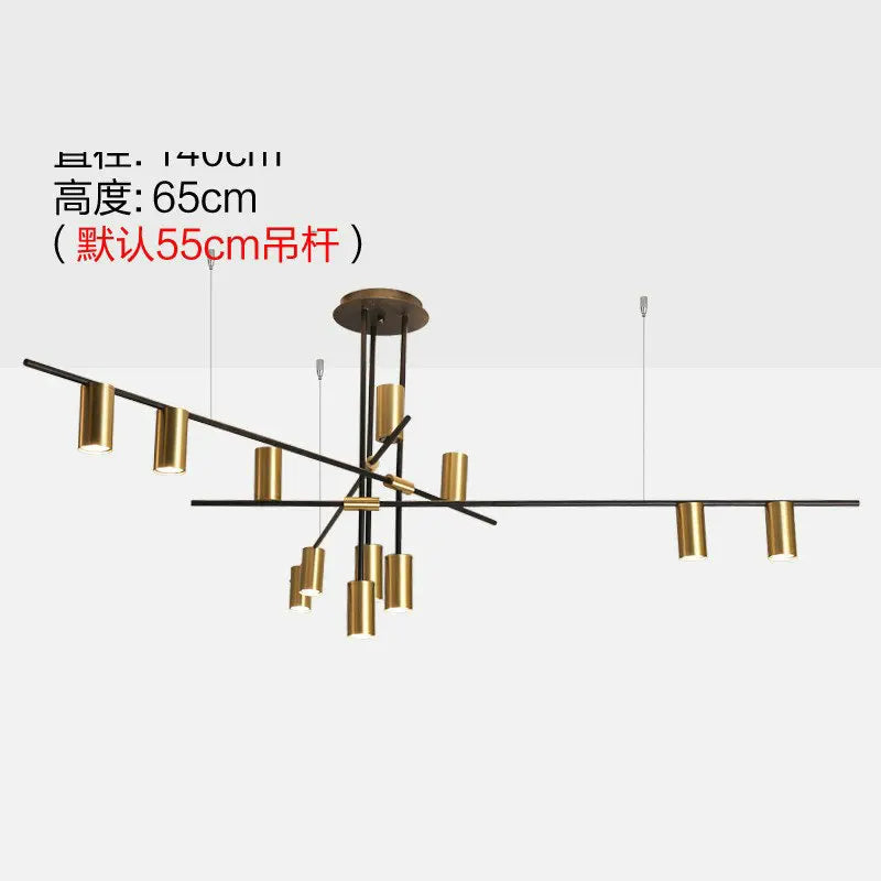 DecorBites™ Black Minimalist Dining Room Chandelier: Modern Nordic Long Lights for Stylish Lighting