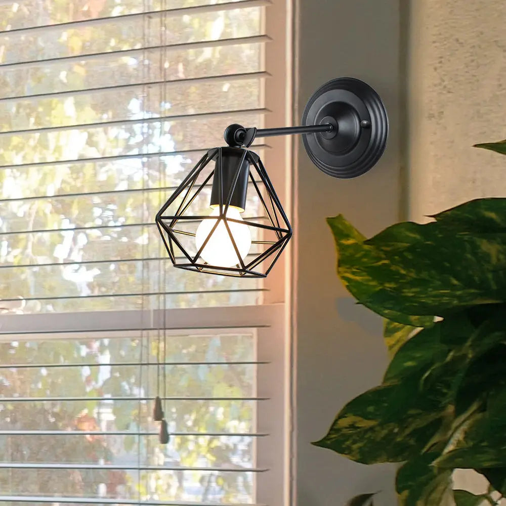 DecorBites™ Industrial Loft LED Cage Wall Light Sconce - Modern Home Lighting Fixture