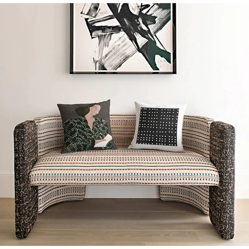 DecorBites™ Japanese Art Handmade Square Cushion Cover 45x45 for Literary Youth Fashion