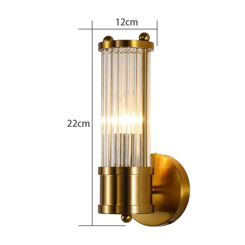 DecorBites™ Crystal Wall Lamp: Modern Minimalist Luxury LED Lights for Living Room, Bedroom & Aisle