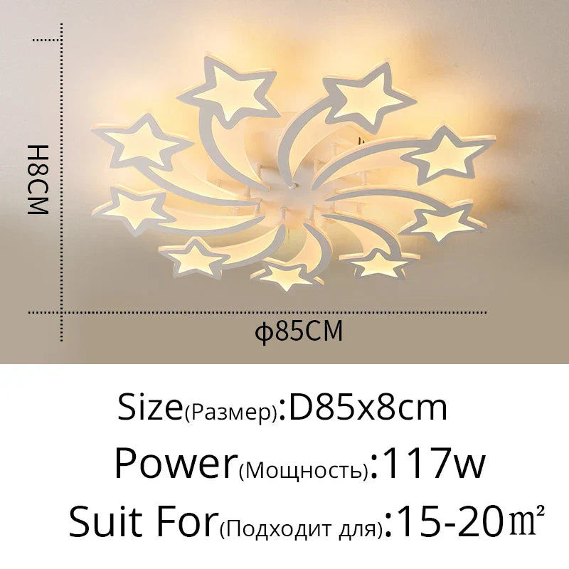 DecorBites™ LED Chandelier: Modern Dimmable Indoor Lighting for Bedroom, Hall, Living Room