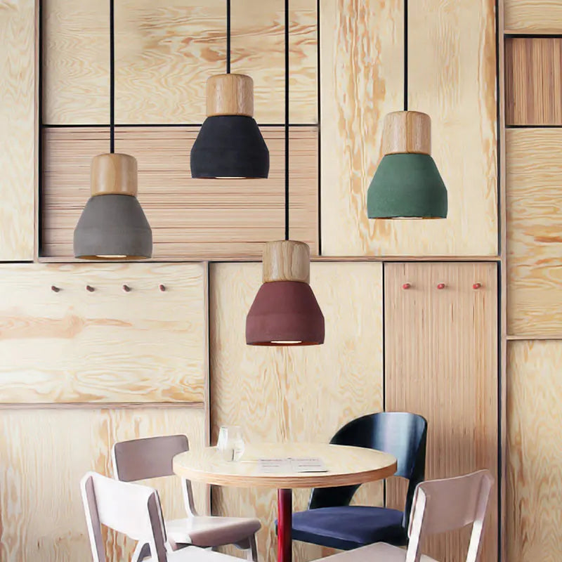 DecorBites™ Concrete Pendant Light - Nordic Style LED E27 Hanging Fixture