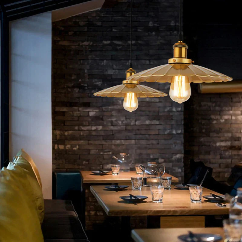 DecorBites™ Gold Wrought Iron Chandelier Pendant Light, E27 LED, Nordic Retro Style