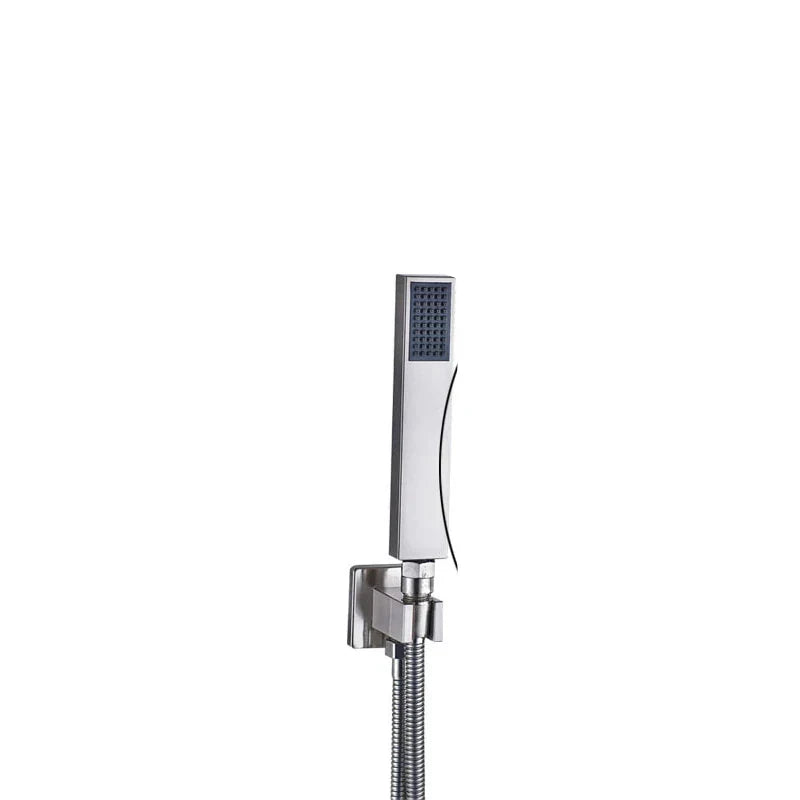 DecorBites™ Brushed Nickel Handshower Set with Stainless Steel Hose & Wall Bracket
