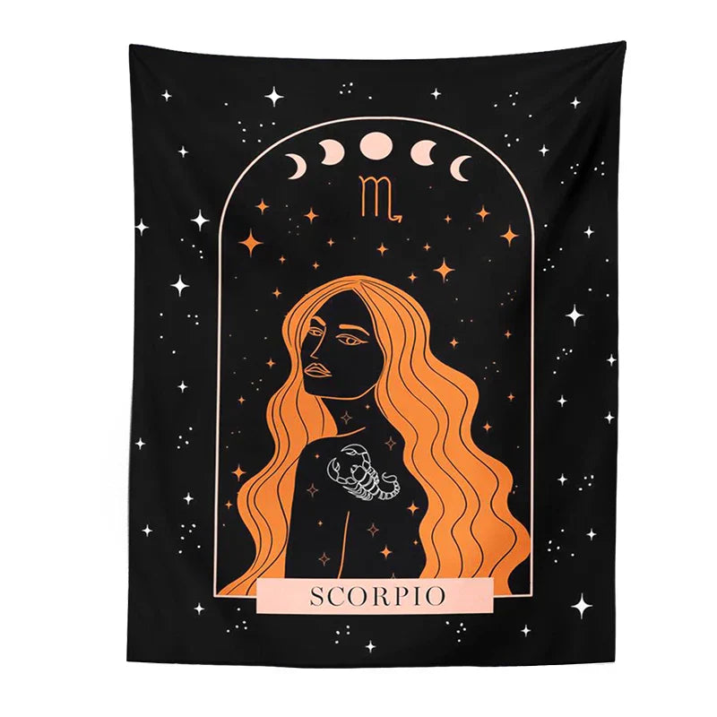 DecorBites™ Celestial Constellation Tapestry Moon Phase Wall Hanging for Unique Home Décor