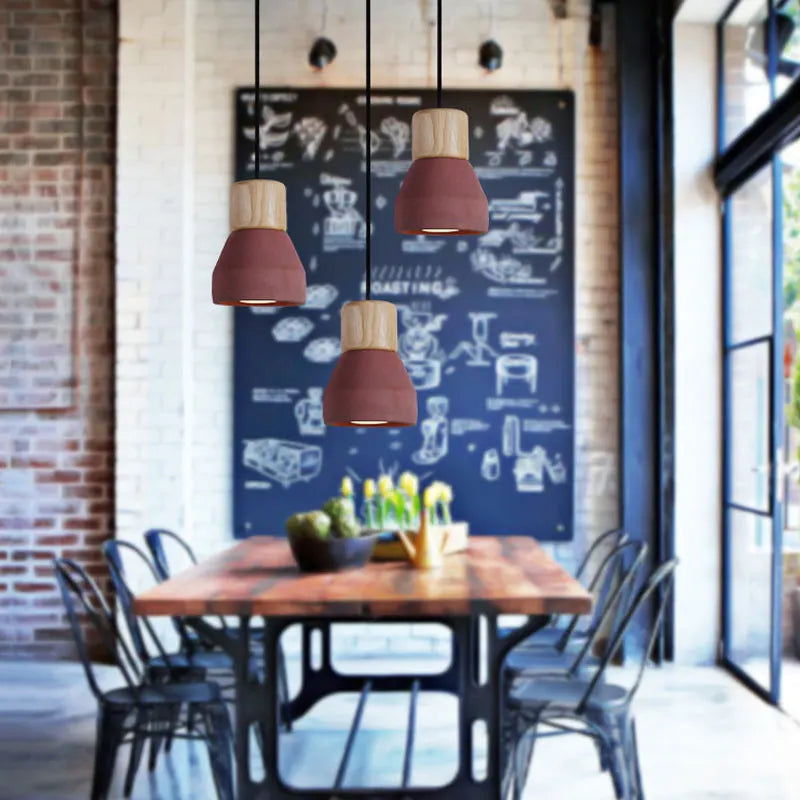 DecorBites™ Concrete Pendant Light - Nordic Style LED E27 Hanging Fixture