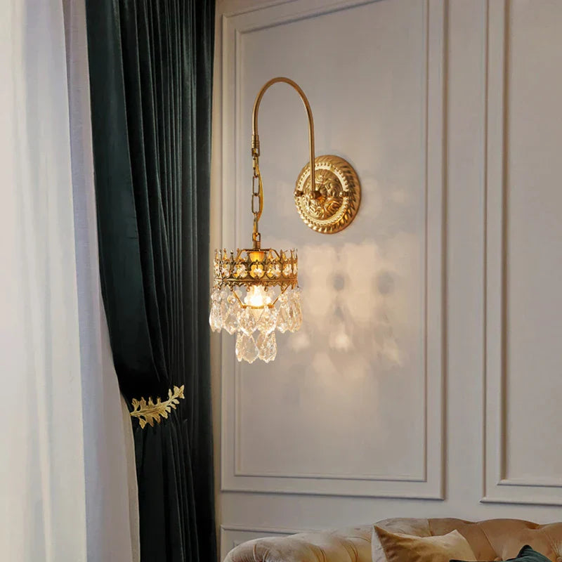 DecorBites™ Crystal Wall Lamp: Luxury Lighting for Bedroom, Living Room, Hotel, Cafe, Lobby