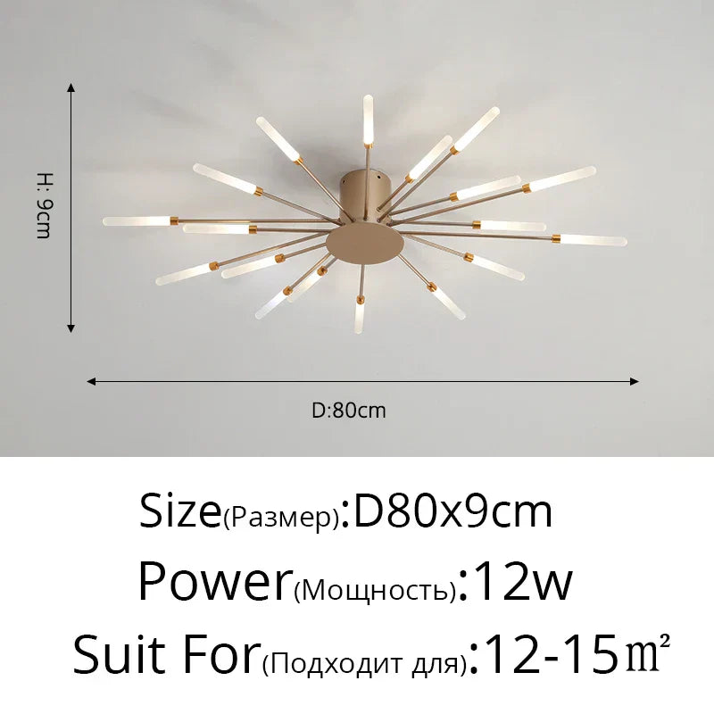 DecorBites™ LED Acrylic Ceiling Light Fixture for Bedroom Hall Living Room Kids, Modern Luster
