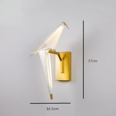 DecorBites™ Love Bird LED Wall Sconce Iron Acryl Wall Light for Bedroom Corridor