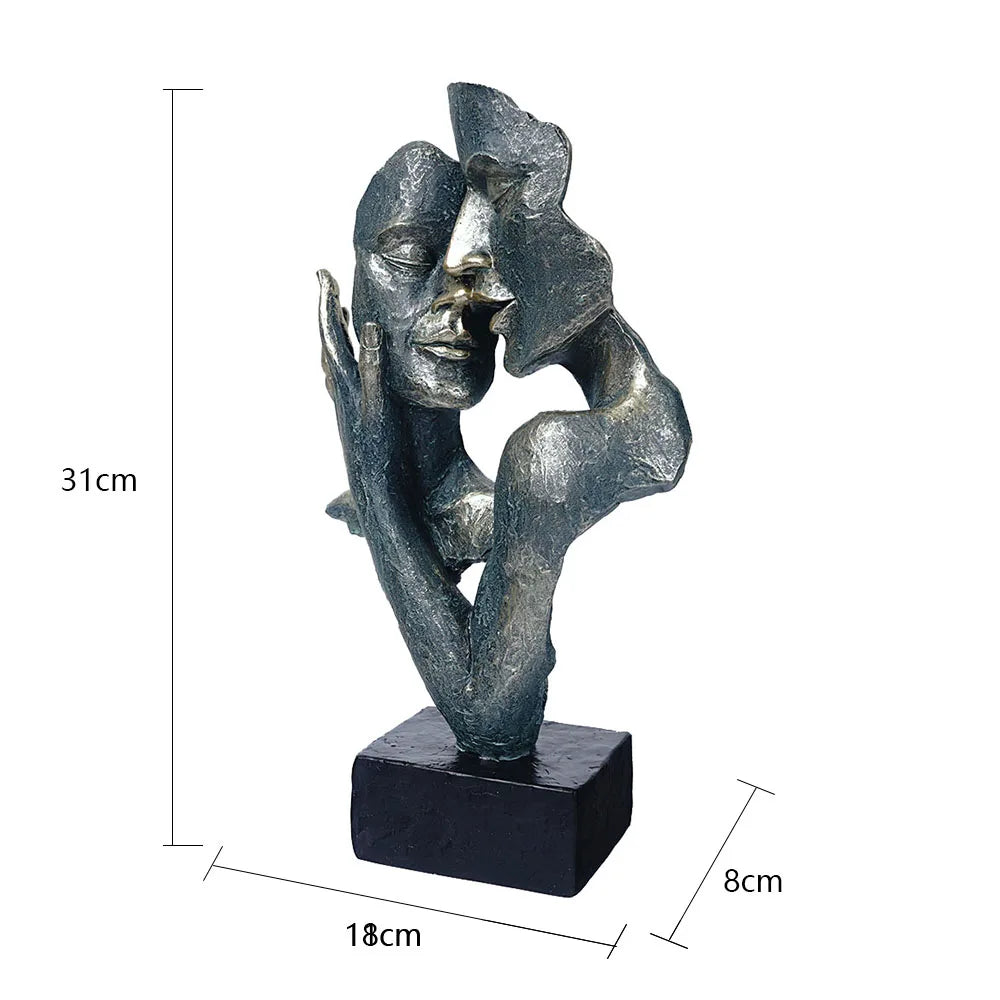 DecorBites™ Loving Couple Resin Statue for Interior Decor and Valentine's Day Gift
