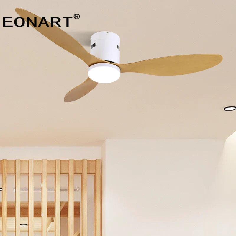 DecorBites™ 52" Black DC Ceiling Fan, Remote Control, No Light