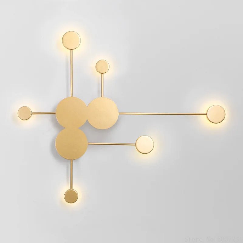 DecorBites™ Geometric LED Wall Lamp: Modern Hotel Living Room Sconce, Bedroom Light Fixture