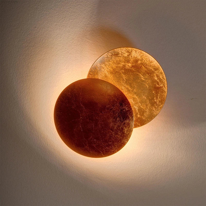 DecorBites™ LED Gold Eclipse Circle Wall Lamp for Bedroom Living Room