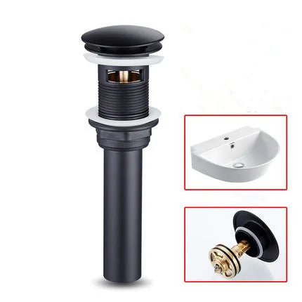 DecorBites™ Black Stainless Steel Bathroom Basin Sink Mixer Tap Hot Cold Faucet