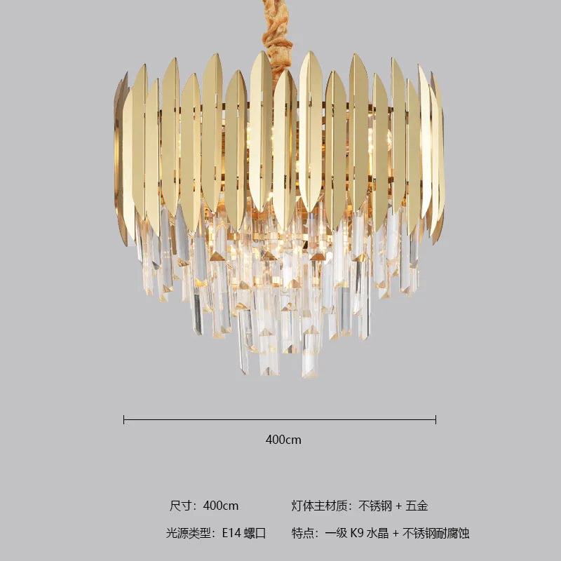 DecorBites™ Crystal Chandelier: Modern Dining Room Lighting for Bedroom, Villa, 2024 New Collection