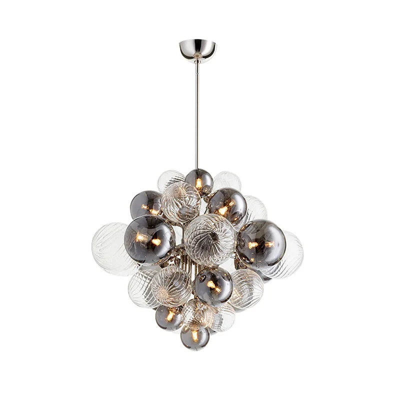 DecorBites™ Glass Globe LED Chandelier Pendant Light for Nordic Luxury Living Room